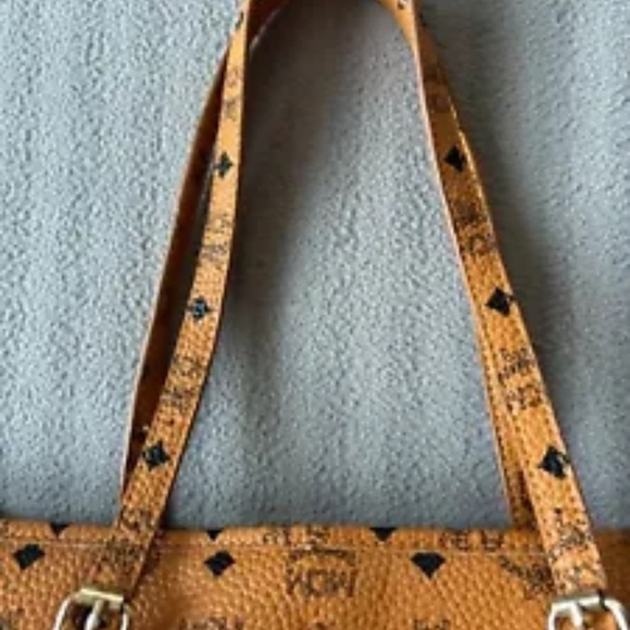 MCM Aren Cognac Visetos Tote Bag - Picture 5 of 9
